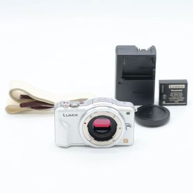 【美品】★ショット数「2,299回」パナソニック ルミックス LUMIX シェルホワイト DMC-GF3