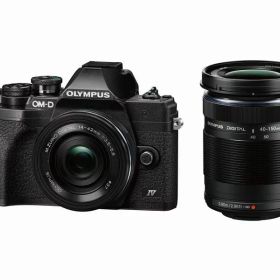 【箱汚れ品】OLYMPUS OM-D E-M10 Mark IV EZダブルズームキット ブラック