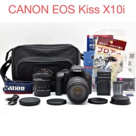 保証付き/CANON EOS Kiss X10i標準&望遠ダブルレンズセット