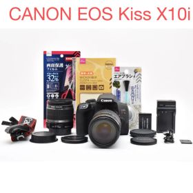 保証付き/Canon EOSKiss X10i標準&望遠ダブルレンズセット