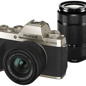 FUJIFILM ミラーレス一眼カメラ X-T200ダブルズームレンズキット シャンパンゴールド X-T200WZLK-G