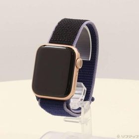 〔中古〕Apple(アップル) Apple Watch Series 5 GPS 40mm ゴールドアルミニウムケース ミッドナイトブルースポーツループ〔258-ud〕