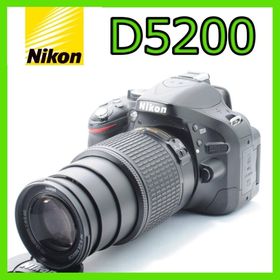 ニコン(Nikon)の運動会に最適❤️Nikon D5200 ✨即使える望遠レンズセット✨️スマホ転送(デジタル一眼)