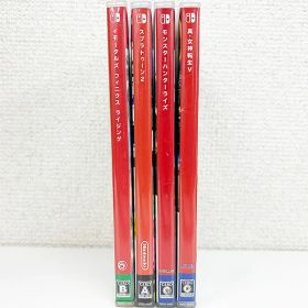 【ケース付、動作確認済・送料込】真・女神転生5、スプラトゥーン2、モンスターハンターRISE、イモータルズフィニクス ライジング 計4本セットSwitch 任天堂 ソフト スイッチ