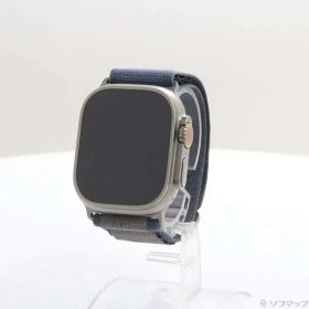 【中古】Apple(アップル) Apple Watch Ultra 2 GPS + Cellular 49mm チタニウムケース ブルーアルパインループ 【344-ud】