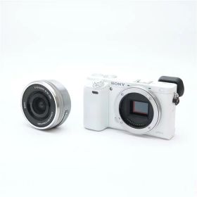 【中古】 《良品》 SONY α6000パワーズームレンズキット ILCE-6000L ホワイト 【前面外装カバー部品交換/各部点検済】 [ デジタルカメラ ]