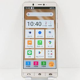 シンプルスマホ5 A001SH SoftBank シャンパンゴールド 送料無料 本体 c12330