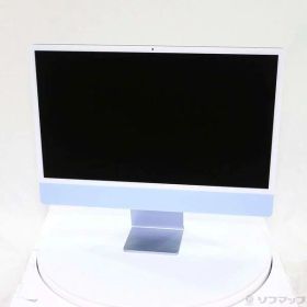 【中古】Apple(アップル) iMac 24-inch Mid-2021 MGPK3J／A Apple M1 8コアCPU_8コアGPU 8GB SSD256GB ブルー 〔15.7 Sequoia〕 【377-ud】