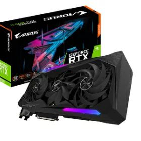 【中古】 GIGABYTE AORUS GeForce RTX 3070 Ti Master 8G グラフィックスカード MAXカバー冷却 8GB 256ビット GDDR6X GV-N307TAORUS M-8GD ビデオカード。