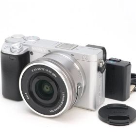 AB (良品) SONY ソニー α6400 シルバー E PZ 16-50mm F3.5-5.6 OSS レンズキット シャッター数 9,590枚 初期不良返品可 110-143