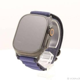 〔中古〕Apple(アップル) Apple Watch Ultra 2 GPS + Cellular 49mm ブラックチタニウムケース ネイビーアルパインループ〔352-ud〕