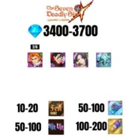 [海外] 3400-3700 虹のダイヤ |ゼルドリス デーモン キング ニュー |SKULD |アーサー |コクティウス |10-20 フェスト |30-70 UR/SSR |50-100 枚 SSR