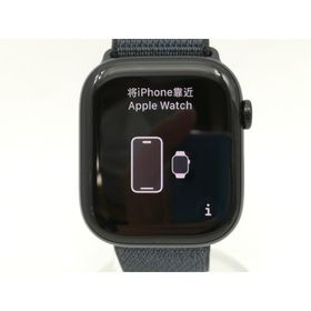 【中古】Apple Apple Watch Series10 46mm GPS ジェットブラックアルミニウムケース/インクスポーツループ MWWR3J/A【広島】保証期間１ヶ月【ランクB】