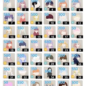 【A】① 服、髪 バラ売り＊10/28商品更新 | リヴリーアイランドのアイテム、RMTの販売・買取一覧