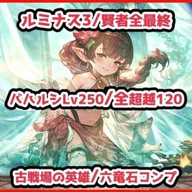 ルミナス3/十賢者ALL100/バハルシLv250/全超越120/クロロ/天司石全属4凸/英雄 | グラブルのアカウントデータ、RMTの販売・買取一覧