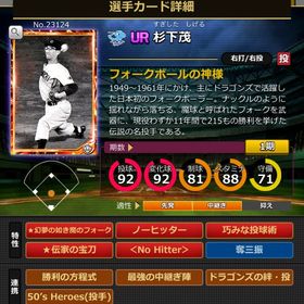 Kカード 杉下茂 完璧特性 No Hitter,固有2 | モバプロ2レジェンドのアカウントデータ、RMTの販売・買取一覧