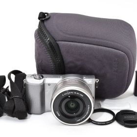 ★良品★ SONY ソニー α5000 ILCE-5000 + SELP1650 E PZ 16-50mm F3.5-5.6 OSS パワーズーム レンズキット ミラーレス一眼カメラ シルバー＃3290