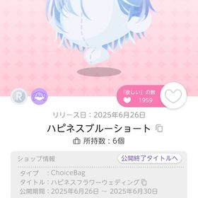 ハピネスブルーショート | ポケコロツイン(ポケツイ)のアイテム、RMTの販売・買取一覧