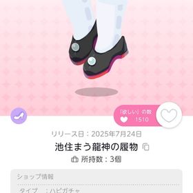 池住まう龍神の履物 双子分 | ポケコロツイン(ポケツイ)のアイテム、RMTの販売・買取一覧