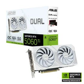 ASUS｜エイスース グラフィックボード Dual GeForce RTX 5060 Ti 16GB GDDR7 White OC Edition ホワイト DUAL-RTX5060TI-O16G-WHITE [GeForce RTXシリーズ /16GB]