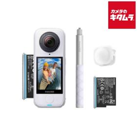 Insta360 X4 Air Starter Bundle Arctic White（CINSAAFA-SE17） ビデオカメラ 4K 小型 高画質 ウェアラブル 全天球360度カメラ