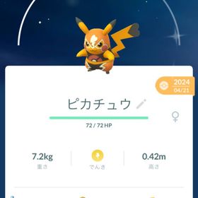 マスクドピカチュウ色違いメス | ポケモンGOのトレード(モンスター)、RMTの販売・買取一覧