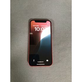アイフォーン(iPhone)の美品 国内版 SIMフリー iPhone12 mini 128GB レッド色(スマートフォン本体)