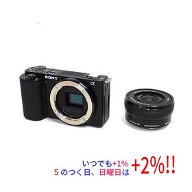 【中古】SONY製 デジタル一眼 VLOGCAM パワーズームレンズキット ZV-E10L ブラック 元箱あり