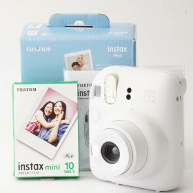 富士フイルム Fujifilm チェキ instax mini 12 クレイホワイト / インスタントフィルム10枚付き