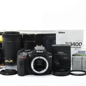 ■ほぼ新品■Nikon ニコン D3400 ダブルズームキット S数525回