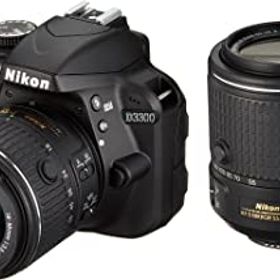 【中古】(非常に良い)Nikon デジタル一眼レフカメラ D3300 ダブルズームキット2 ブラック