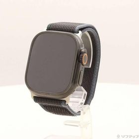 〔中古〕Apple(アップル) Apple Watch Ultra 2 GPS + Cellular 49mm ブラックチタニウムケース ブルー／ブラックトレイルループ〔276-ud〕