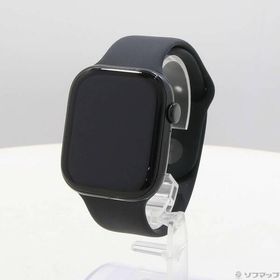 〔中古〕Apple(アップル) Apple Watch Series 10 GPS 46mm ジェットブラックアルミニウムケース ブラックスポーツバンド〔276-ud〕
