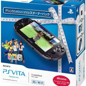 【中古】「非常に良い」PlayStation Vita 3G/Wi-Fiモデル クリスタル・ブラック スターターパック (PCHJ-10003)【メーカー生産終了】
