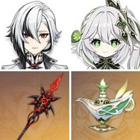 即対応|赤月のシルエット+アモスの弓+千夜に浮かぶ夢+護摩の杖+アルレッキーノ6凸+ナヒーダ|引退垢 | 原神のアカウントデータ、RMTの販売・買取一覧