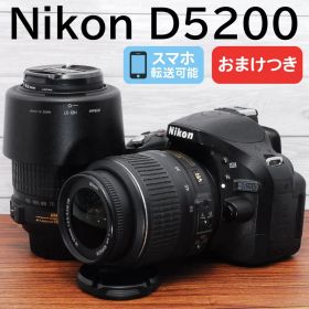 ✨スマホ転送可 自撮り可能機種✨Nikon D5200 ダブルレンズセット