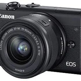 【中古】(非常に良い)Canon ミラーレス一眼カメラ EOS M200 標準ズームキット ブラック EOSM200BK-1545ISSTMLK
