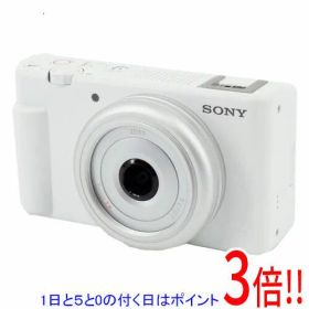 【1日と5.0のつく日、18日はポイント3倍！】【中古】SONY製 デジタルカメラ VLOGCAM ZV-1F (W) ホワイト 2010万画素 元箱あり