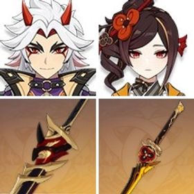 アモスの弓+夢見月瑞希+四風原典+ジン+天空の巻+有楽御簾切+赤角石塵滅砕+千織+ディルック1凸+荒 | 原神のアカウントデータ、RMTの販売・買取一覧