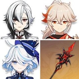 ジン+ディルック+夢見月瑞希+天空の巻+赤月のシルエット+楓原万葉+フリーナ+モナ1凸+四風原典+ア | 原神のアカウントデータ、RMTの販売・買取一覧