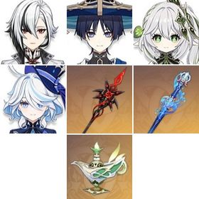 静水流転の輝き+赤月のシルエット+ナヒーダ1凸+アモスの弓+フリーナ+放浪者+千夜に浮かぶ夢+アルレ | 原神のアカウントデータ、RMTの販売・買取一覧