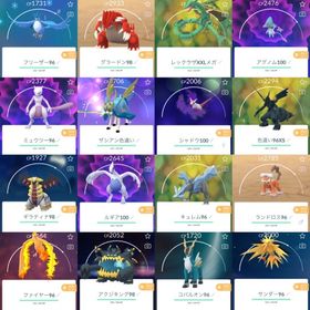 🔸TL72シャドウ伝説個体値100!背景ザシアン剣の王!個体値100:120体!伝説幻421体所持 | ポケモンGOのアカウントデータ、RMTの販売・買取一覧