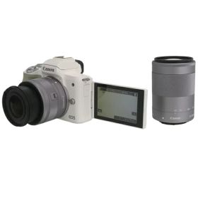 【Canon】キヤノン『EOS Kiss M2 ダブルズームキット / ホワイト』2020年11月発売 ミラーレス一眼カメラ 1週間保証【中古】