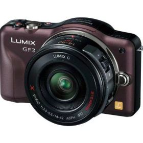 【中古】パナソニック ミラーレス一眼カメラ LUMIX GF3 電動ズームキット センシュアルブラウン DMC-GF3X-T