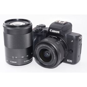 【オススメ】Canon ミラーレス一眼カメラ EOS Kiss M ダブルズームキット ブラック EOSKISSMBK-WZK(ミラーレス一眼)