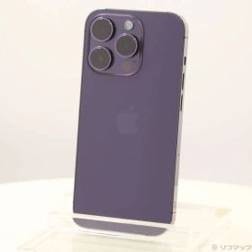 〔中古品〕 iPhone14 Pro 256GB ディープパープル MQ1E3J／A SIMフリー【368】