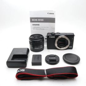 Canon ミラーレス一眼カメラ EOS M100 EF-M15-45 IS STM レンズキット(ブラック) EOSM100BK1545ISSTMLK