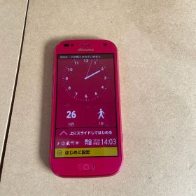 SIMフリー らくらくスマートフォン me F-01L ピンク 美品