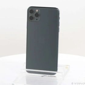 〔中古品〕 iPhone11 Pro Max 64GB ミッドナイトグリーン MWHH2J／A SIMフリー【262】
