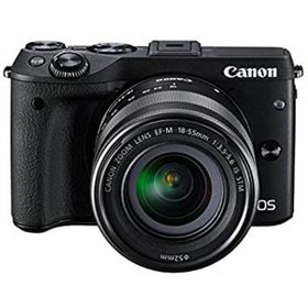 【中古】「非常に良い」Canon ミラーレス一眼カメラ EOS M3 レンズキット(ブラック) EF-M18-55mm F3.5-5.6 IS STM 付属 EOSM3BK-1855ISSTMLK(ミラーレス一眼)